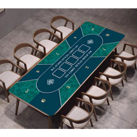 THẢM POKER 60x120cm 90x180cm Cao su mặt nỉ chuyên nghiệp siêu bền 2mm dành cho 8~10 người chơi