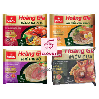 Hoàng gia Phở bò, Hủ tiếu nam vang, Miến cua, Bánh đa cua Vifon ( gói lẻ)