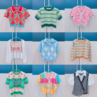 🍒 Topic 3 New & Thanh Lý Áo Len Móc, Áo Mongtoghi Kiểu Crt Cổ Vuông Tay Phồng Trendy Dành Cho Nữ Nhiều Mẫu New 💯 Tag🍒