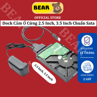 Dock Cắm Ổ Cứng 2.5 Inch, 3.5 Inch Chuẩn Sata - Cáp chuyển Sata sang USB 3.0 dùng HDD Laptop, SSD