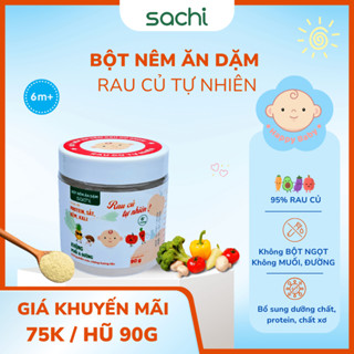 Hạt nêm ăn dặm Sachi - Hũ 90G, Vị rau củ tự nhiên cho bé từ 6 tháng