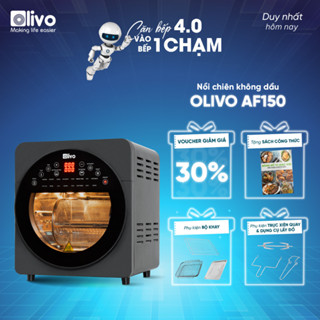 Nồi chiên không dầu OLIVO AF150 dung tích 15L, 2500W, phụ kiện 8 món, nướng gà nguyên con