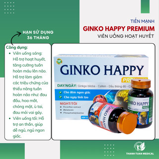 Viên uống hoạt huyết Ginko Happy Premium - Cho đêm ngon giấc, cho ngày tỉnh táo