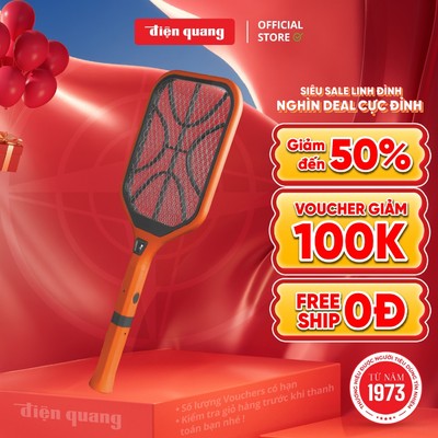 Bộ vợt muỗi đa năng Điện Quang ĐQ EMR08L OBL ( Cam - Đen )