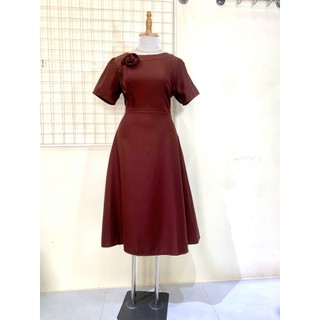 TRUNG NIÊN -  Đầm Trung Niên Thiết Kế Trang Nhã Thanh Lịch Bigsize Đi Làm Đi Tiệc Cho Bà Cho Mẹ U50, U60 LT490