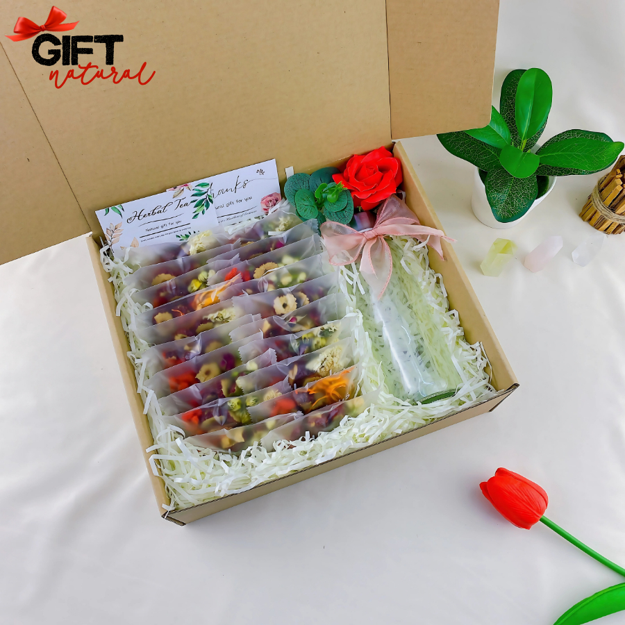 Set Quà Trà Hoa Thảo Mộc 20 Gói NATURAL GIFT – Quà Tặng Sức Khỏe Cho Mẹ, Thầy Cô, Bạn Bè