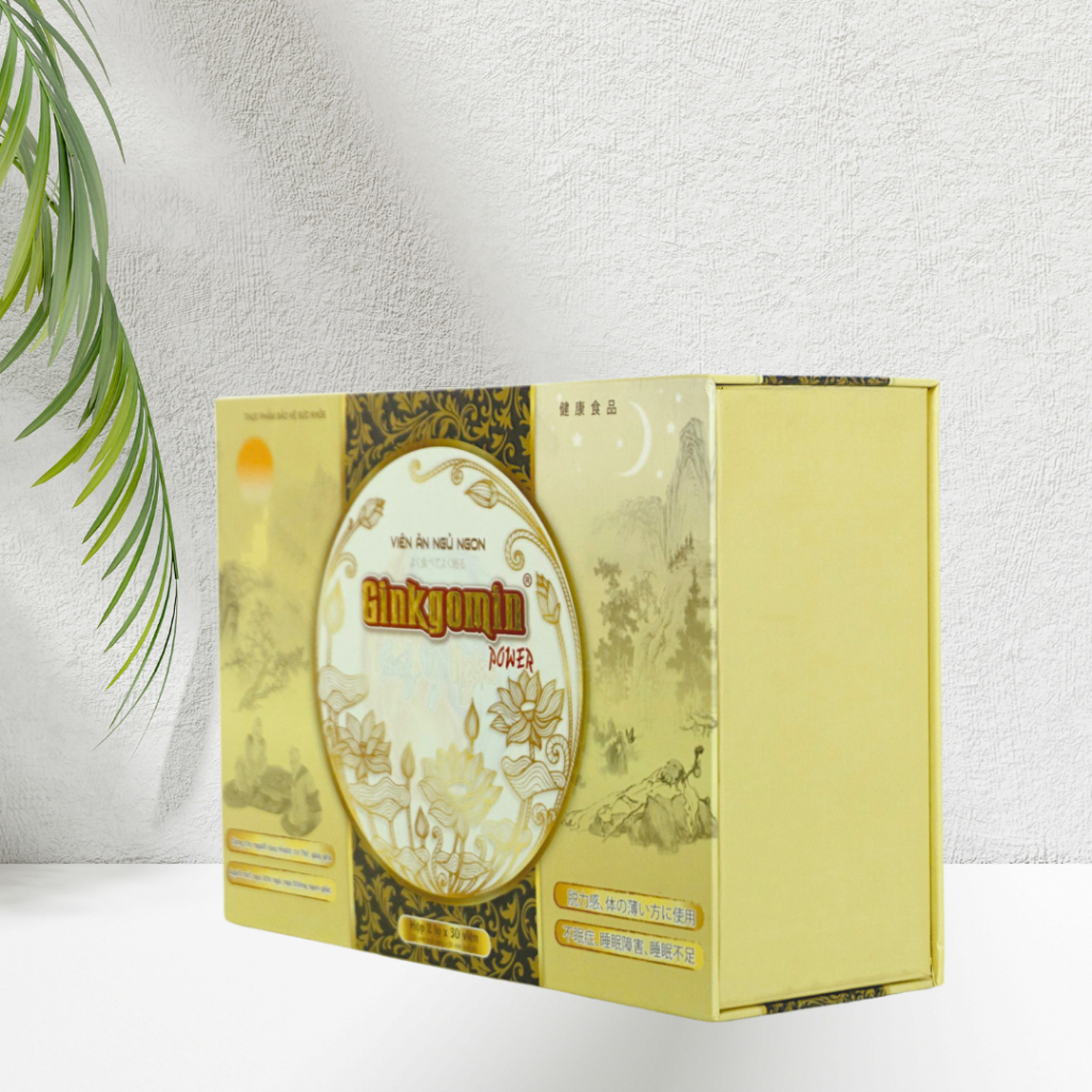 Viên ăn ngủ ngon 2in1 GINKGOMIN POWER cho người suy nhược, người cao tuổi - 2 lọ 60v - NT Bình An