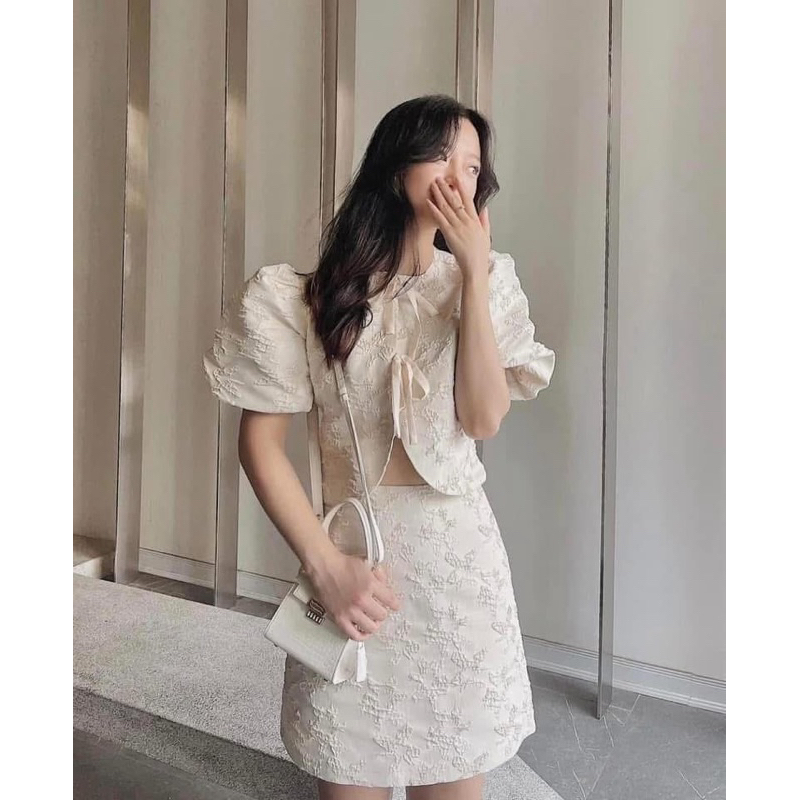 [PASS] JOIE DES ROSES - Set gấm tay bồng Maven size S