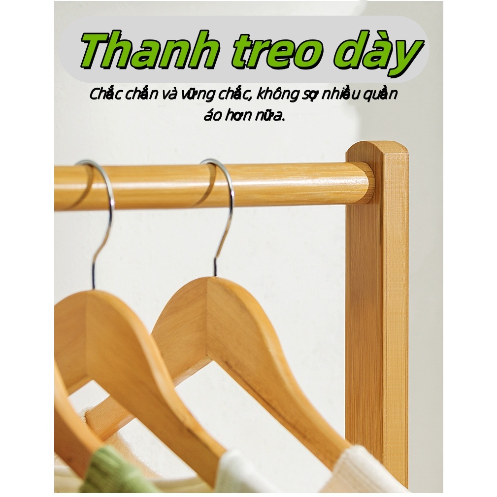 Cây Treo Quần Áo Bằng Gỗ Treo Áo Sơ Mi Phụ Kiện Trang Trí Phòng Khách Phòng Ngủ Đa Chức Năng Mũ Móc Giá phơi quần áo tre | BigBuy360 - bigbuy360.vn