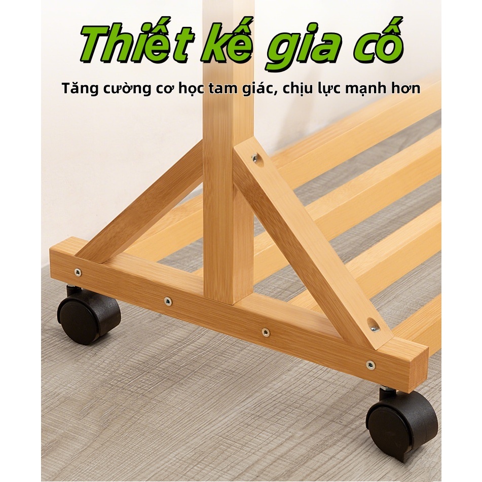Cây Treo Quần Áo Bằng Gỗ Treo Áo Sơ Mi Phụ Kiện Trang Trí Phòng Khách Phòng Ngủ Đa Chức Năng Mũ Móc Giá phơi quần áo tre | BigBuy360 - bigbuy360.vn