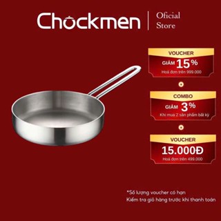 Chảo CHOCKMEN Inox Cao Cấp Size 16-20Cm Chảo Mini Chảo Chiên Chảo Rán Dùng Cho Mọi Loại Bếp