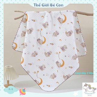 Khăn tắm, khăn choàng tắm cho bé sơ sinh, khăn quấn bé sơ sinh, chăn đắp điều hòa cho bé, 85cmX 85cm