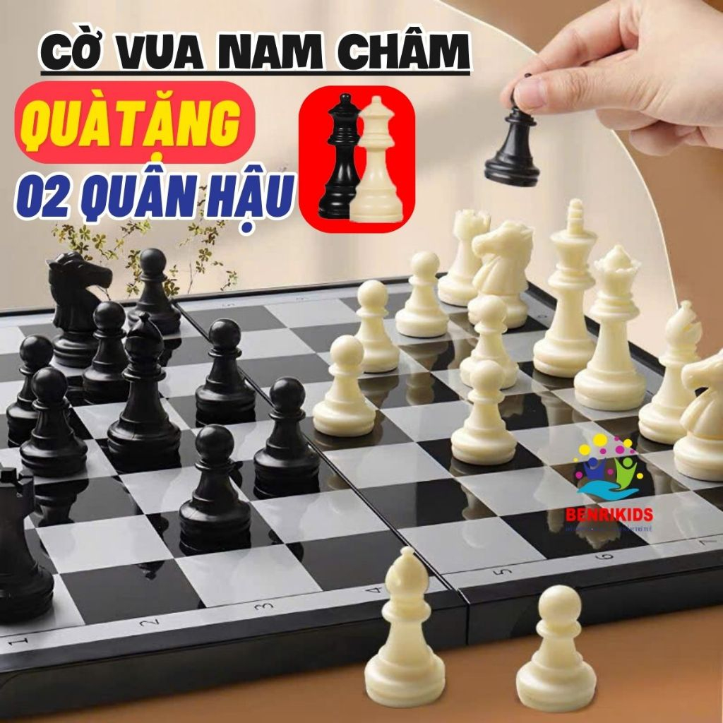 Cờ Vua Nam Châm Cao Cấp, Bộ Cờ Vua Có Hộp Đựng, Cờ Vua Thi Đấu Quốc Tế Tặng 2…