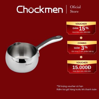 Quánh CHOCKMEN 10CM Inox 18/10 Cán Tròn Không Nắp Đáy Liền 5 Lớp Quánh Nồi Đa Năng Nồi Mini Quánh Bột Ăn Dặm Cho Bé