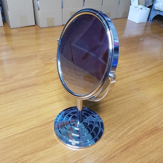 Gương Trang Điểm Inox Cao Cấp Để Bàn 2 Mặt Chắc Chắn Có Phóng To Sang Chảnh