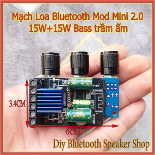  Mạch loa bluetooth mini mod 15w x 15w siêu bass dùng chế loa bluetooth di động 
