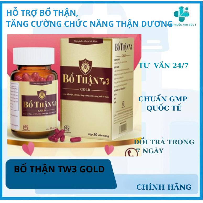 BỔ THẬN TW3 Gold -Giúp Bổ Thận Dương, Hỗ Trợ Giảm Tiểu Đêm, Tăng Cường Chức Năng Sinh Lý Nam Giới