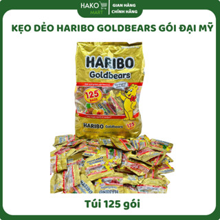 [HÀNG TẾT 2025] Kẹo Dẻo Haribo Goldbears Gói Đại Mỹ 125 Gói Trọng Lượng 1.41kg