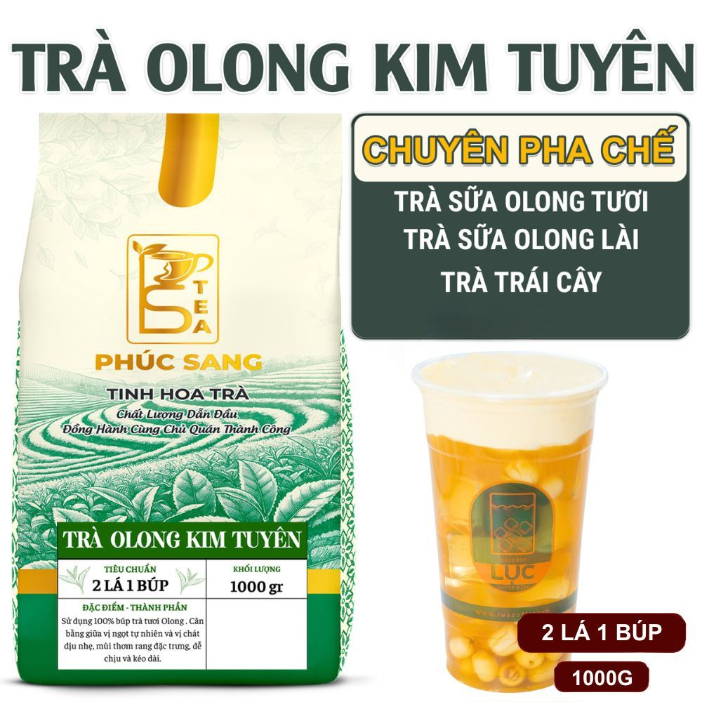 Trà Ô Long Kim Tuyên Phúc Sang 1kg - TRÀ PHA CHẾ PHÚC SANG - 100% búp trà ô long Kim Tuyên