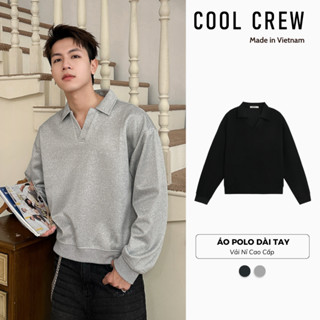 Áo Sweater Polo Coolcrew Vải Nỉ Tay Dài Form Rộng Unisex Menswear Phong Cách Hàn Quốc Năng Động
