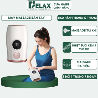 Máy Massage Bàn Tay DELAX, Máy Trị Liệu Cổ Tay Mát Xa Chườm Nóng Ngón Tay Cho Người Nhức Khớp, Giảm Đau Nhức Mỏi MMT01