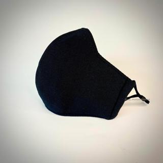 Khẩu trang vải đen trơn có dây rút điều chỉnh rộng chật vừa khuôn mặt, hàng cao cấp