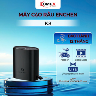 Máy cạo râu Enchen K8 đầu cạo 2D ẩn, chống nước,18 lưỡi dao tự mài, pin dùng đến 60 ngày- BH 6 tháng