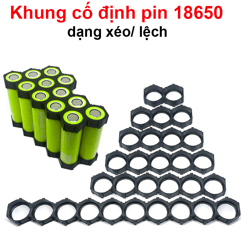 [Deal tốt] Khung cố định pin 18650 dạng xéo/ lệch
