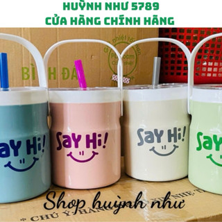[CHÍNH HÃNG]Bình trà sữa 1L Tân Lập Thành bình giữ nhiệt mini, quai xách chắc chắn, kèm ống hút tiện lợi