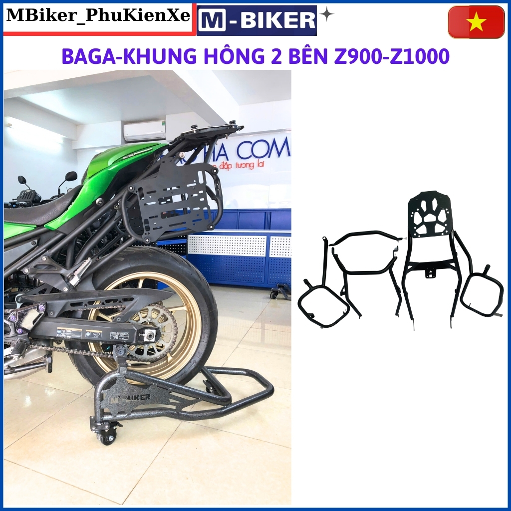 Baga Z900, Baga sau z900, baga khung thùng z900, phụ kiện, mbiker
