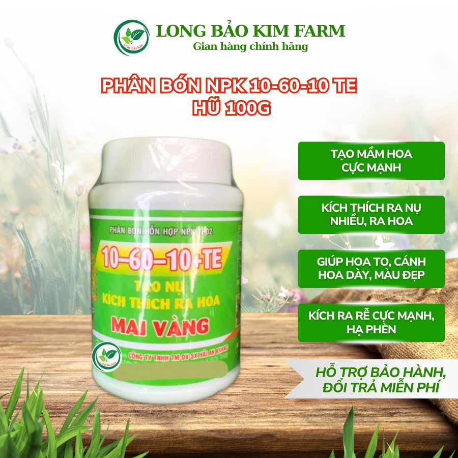 Phân Bón Hỗn Hợp Làm Nụ Mai Vàng Đồng Loạt, Phân Bón Npk 10-60-10 TE