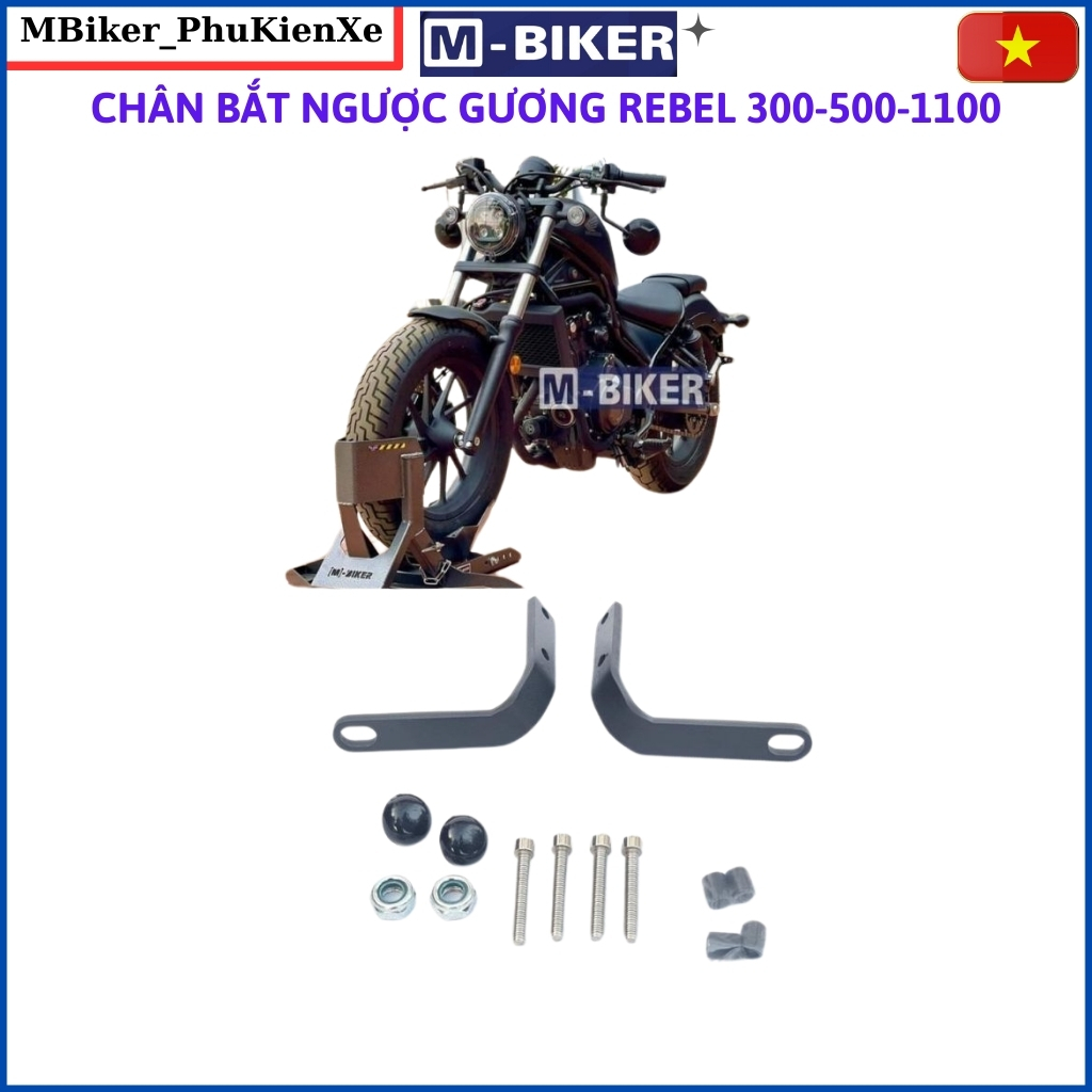 Chân gương rebel, chân gương bắt ngược gương rebel 300-500, phụ kiện rebel, mbiker
