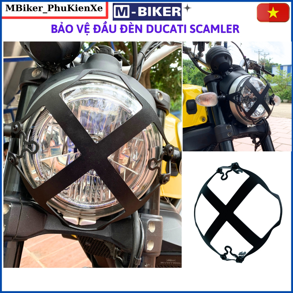 Bảo vệ đèn ducati, che đầu đèn ducati, bảo vệ đầu đèn ducati 400-800, phụ kiện ducati, mbiker