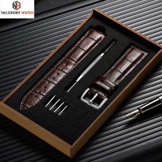 (Size 12-13-14-15-16-17-18-19-20-21-22-23mm) Dây da đồng hồ da bò cao cấp tặng Hộp Gỗ kèm Khóa Cài thép không gỉ