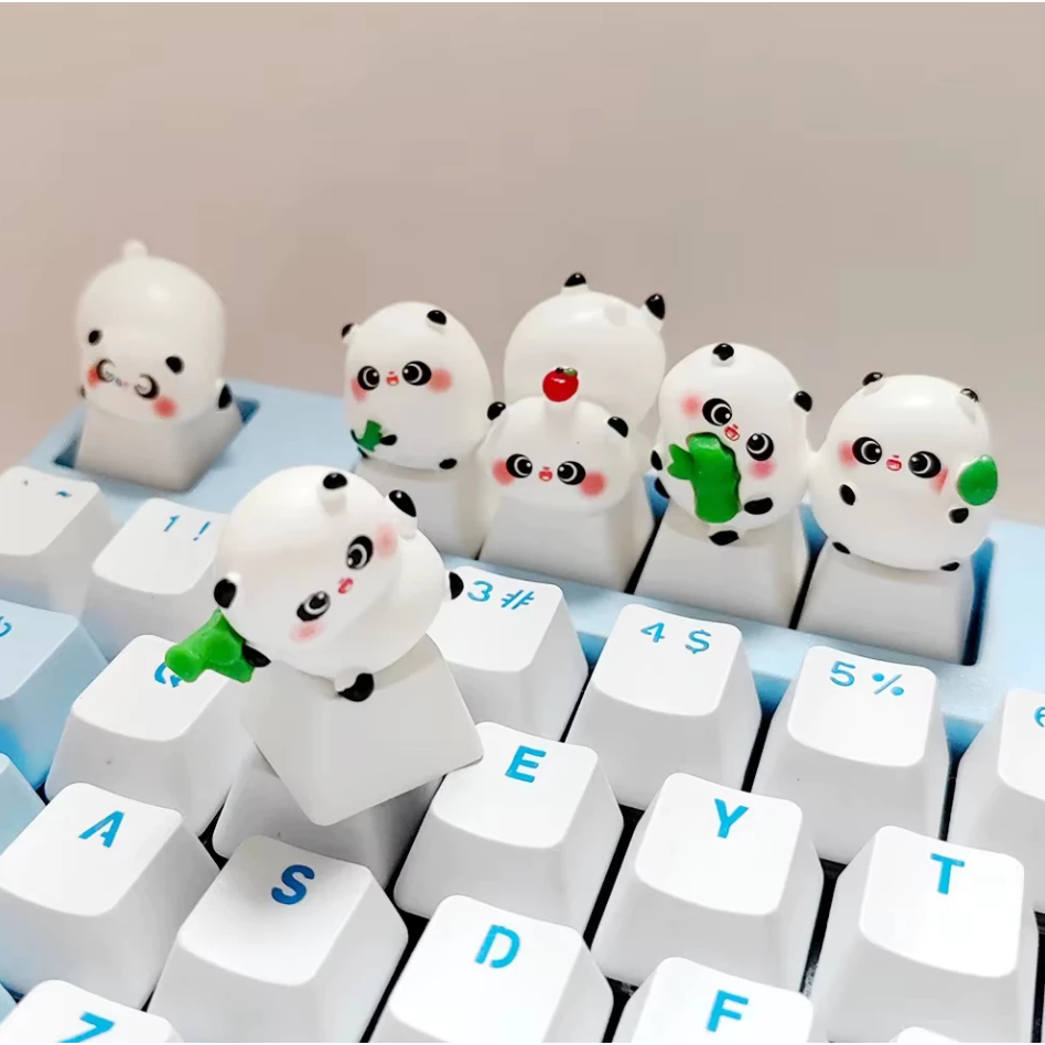 Phím Lẻ Keycap Kawaii Hoạt Hình Gấu Trúc Panda  Keycap Bàn Phím Cơ Nút Phím Lẻ