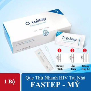   SHIP HỎA TỐC  Que Thử HIV tại nhà – Bộ test HIV FASTEP từ MỸ dễ làm chính xác đến 99,99% 