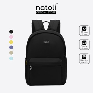 Balo đi học nam nữ thương hiệu NATOLI nhiều ngăn chống nước tốt - Basic Backpack B2