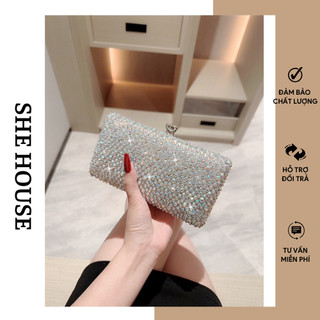  Túi xách Clutch cầm tay đi tiệc đính đá sang trọng ,thiết kế nổi bật SHE HOUSE 