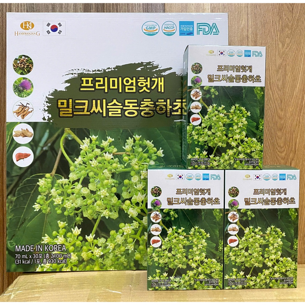 [CHÍNH HÃNG] Nước bổ gan thiên ma đông trùng hạ thảo Hàn Quốc hộp 30 gói x 70ml - Thải độc cơ thể