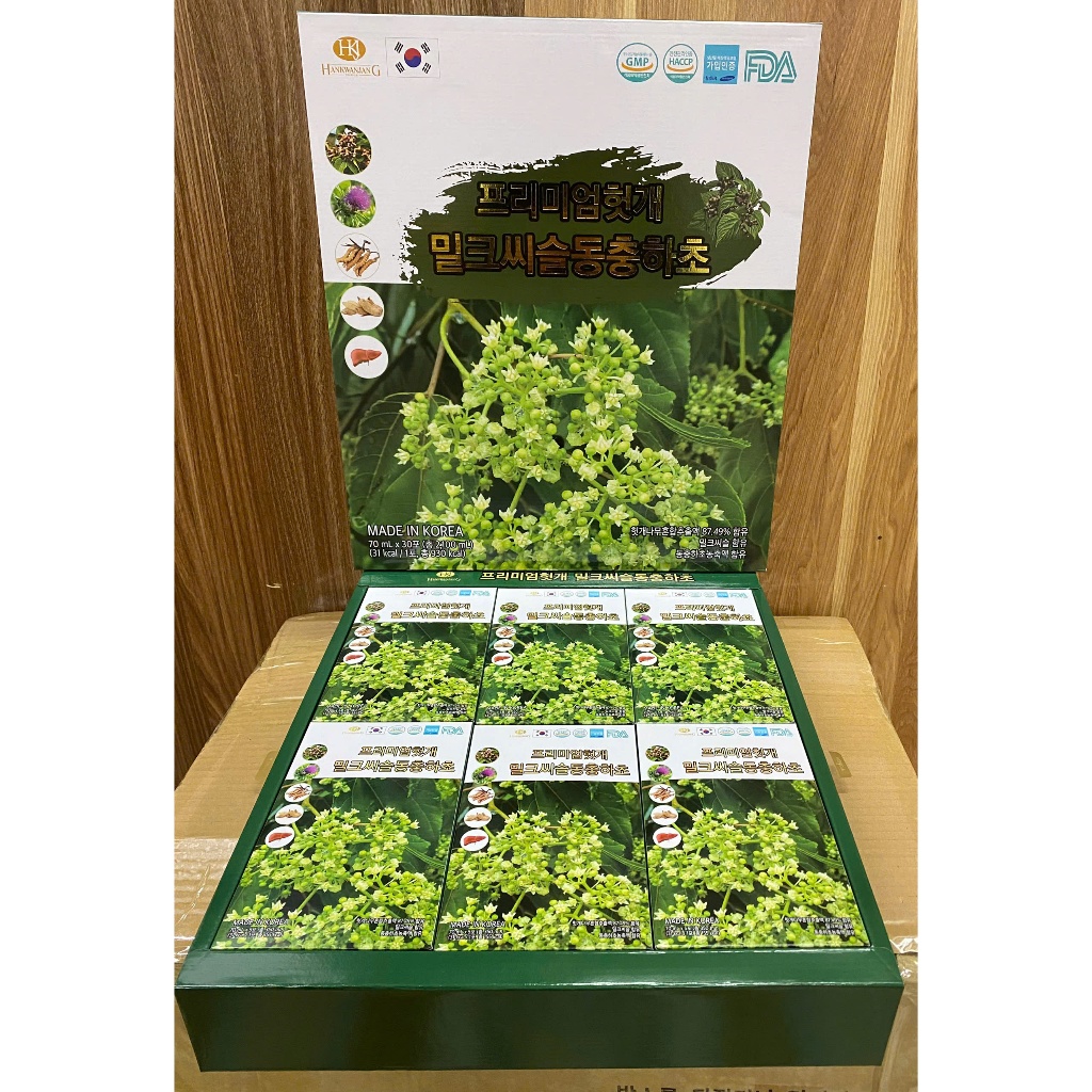 [CHÍNH HÃNG] Nước bổ gan thiên ma đông trùng hạ thảo Hàn Quốc hộp 30 gói x 70ml - Thải độc cơ thể