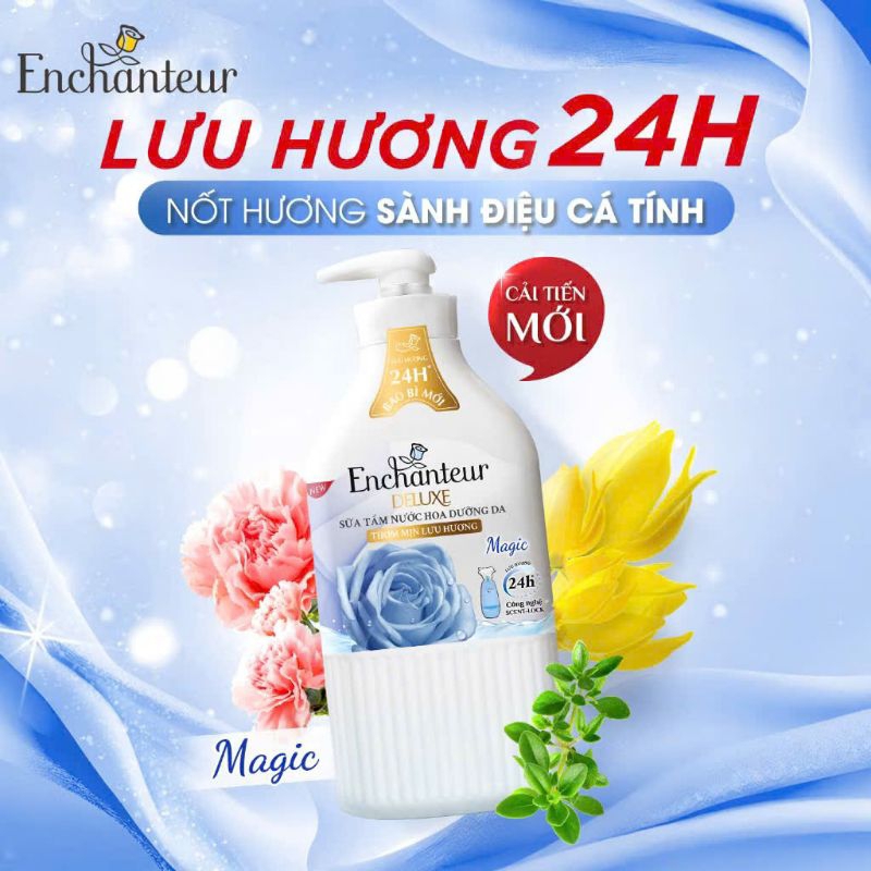 Sữa tắm Enchanteur hương nước hoa Charming | Delight | Sensation | Romantic | Magic 450g, 650g, 900g