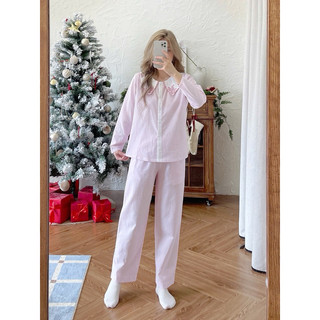 𝗛𝗮̀𝗻𝗴𝗰𝗵𝗶́𝗻𝗵 𝗵𝗮̃𝗻𝗴  Set Pyjama cổ hoa thêu Lily form rộng O.N WORKSHOP