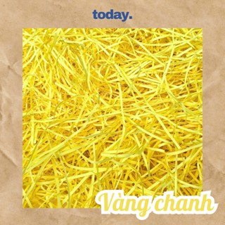 1KG Giấy rơm lót hộp quà màu VÀNG CHANH, giấy rơm, rơm lót hộp quà, giấy rơm lót hộp quà tết