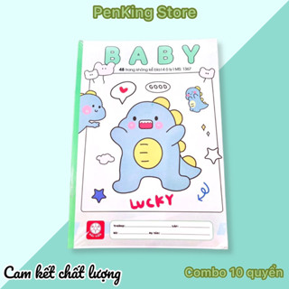 Combo 10 quyển Vở 4 hoặc 5 ôly Baby HẢI TIẾN 48 và 80 trang chính hãng