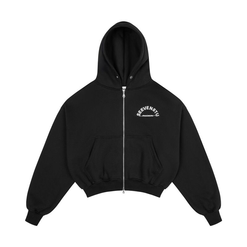 ÁO KHOÁC HOODIE ZIP 480GSM SEEVENSTU MUSEUM // KHOÁ KÉO YKK PREMIUM, FORM BOXY