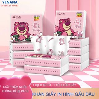Khăn giấy khô 3 lớp bịch 8 tờ,30  tờ ,40 tờ , 75 tờ dạng mini bỏ túi in hình, không mùi