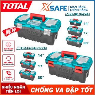 Hộp đựng đồ nghề TOTAL kích thước 14-20inch Thùng dụng cụ nhựa PP cứng cáp, chịu lực tốt độ bền cao, nhiều ngăn tiện lợi
