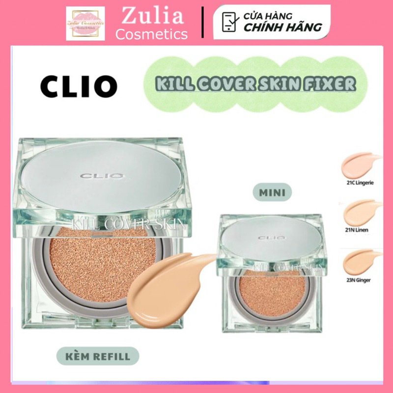   CLIO  Phấn Nước Clio Kill Cover Skin Fixer Cushion mini 5g Hàn quốc 