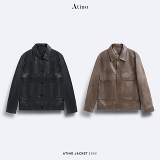  Áo Khoác Jacket Da Nam BIKER ATINO Chất Da Biker Dày Dặn Siêu Ấm Form Regular 2XL.2.8451 