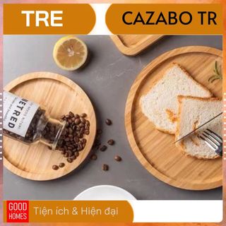 Khay gỗ tre để ấm chén uống trà